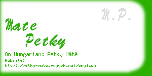 mate petky business card